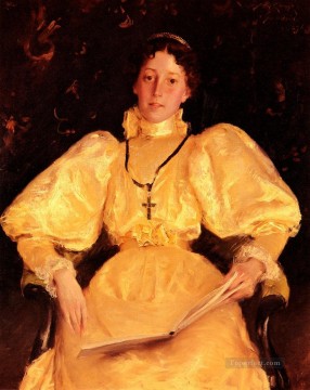 William Merritt Chase Painting - The Golden Lady William Merritt Chase